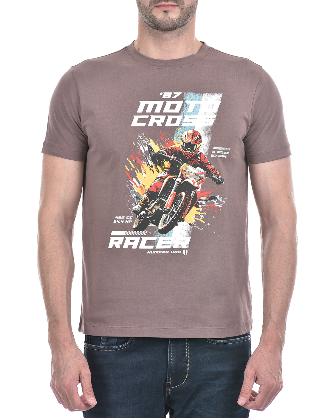 Numero Uno Men's Half Sleeve Regular Fit Red Round Neck T-Shirt